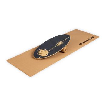 BoarderKING Indoorboard Allrounder, balanční deska, podložka, válec, dřevo/korek