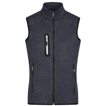 James & Nicholson Pánská vesta z pleteného fleecu JN774 - XL