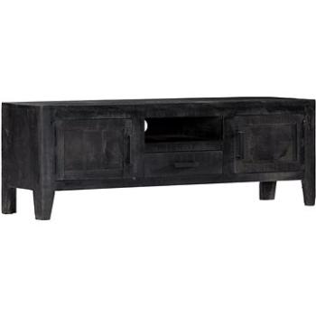 TV stolek černý 118x30x40 cm masivní mangovníkové dřevo (247985)