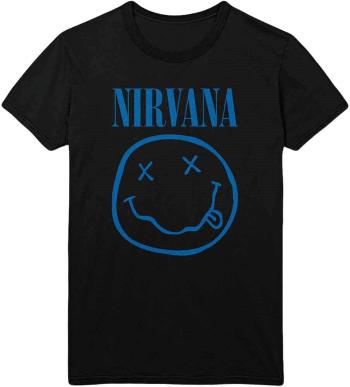 Nirvana Tričko Blue Smiley Black M