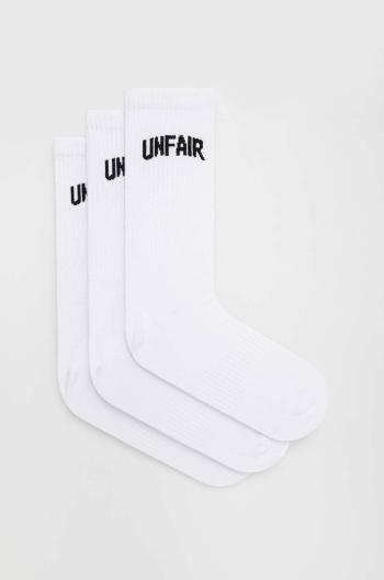 Ponožky Unfair Athletics 3-pack pánské, bílá barva
