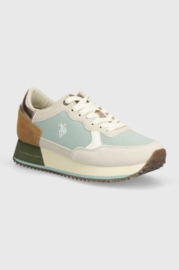 Sneakers boty U.S. Polo Assn. SACHA zelená barva, SACHA002W 4ST1