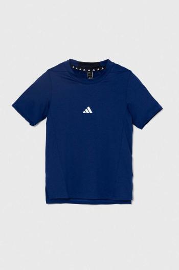 Dětské tričko adidas tmavomodrá barva, s potiskem