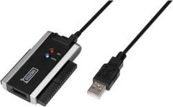 Propojovací kabel USB 2.0 ⇐ SATA, IDE, 0,9 m, Digitus