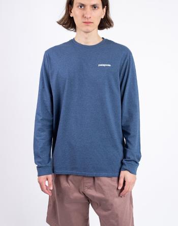 Tričko Patagonia M's L/S P-6 Logo Responsibili-Tee Utility Blue