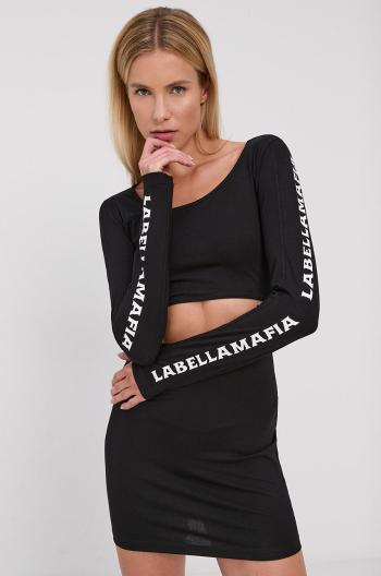 Šaty LaBellaMafia černá barva, mini, přiléhavé