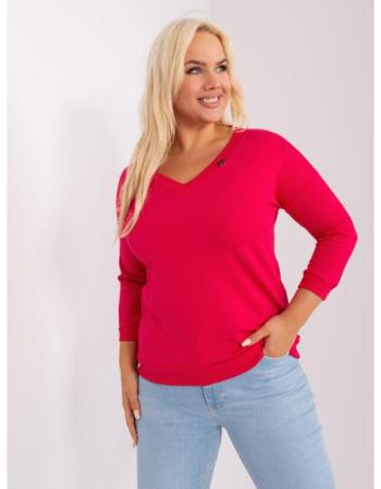 Dámská halenka plus size s manžetami DITA červená  