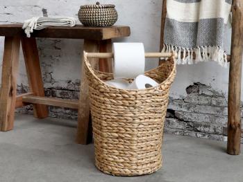 Přírodní košík na toaletní papír z vodního hyacintu - Ø30*40 cm 15163-00