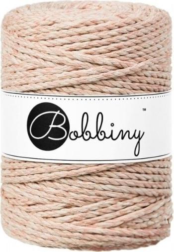 Bobbiny 3PLY Macrame Rope 5 mm 100 m Peach Shake Šňůra