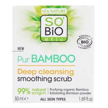 SO’BIO étic peeling pleťový hluboce čistící – řada Pur BAMBOO 50 ml BIO