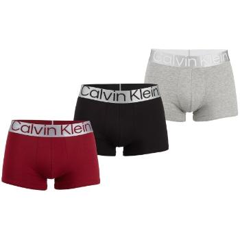 Calvin Klein CKR STEEL COTTON-TRUNK 3PK Pánské boxerky, červená, velikost XXL