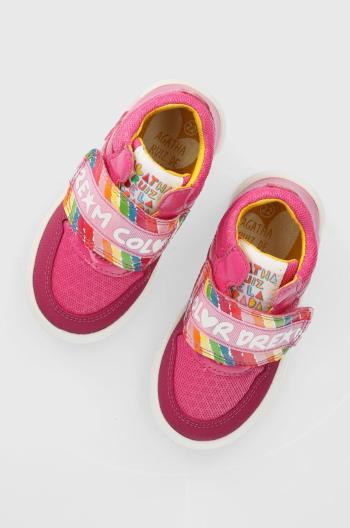 Dětské sneakers boty Agatha Ruiz de la Prada fialová barva