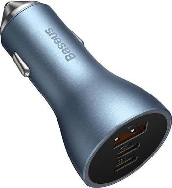 BASEUS Rychlonabíječka do auta Golden Contractor Pro Triple USB+2xUSB-C 65W světle modrá (CGJP010003)