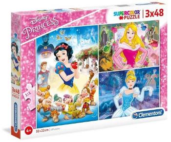 CLEMENTONI Puzzle Disney princezny 3x48 dílků