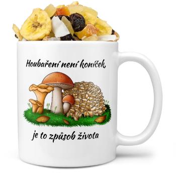 Hrnek Houbaření = život (Náplň hrníčku: Tropická směs)