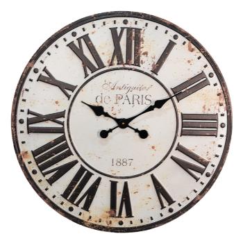 Kovové antik nástěnné hodiny Antiquite de Paris - Ø 70*5 cm / 1*AA 5KL0150T
