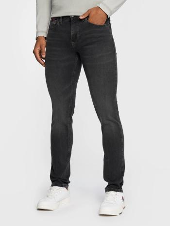 Tommy Jeans pánské tmavě šedé džíny SCANTON SLIM - 34/32 (1BZ)
