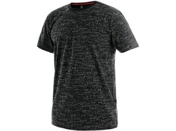 Tričko CXS DARREN, krátký rukáv, potisk CXS logo, černé, vel. XS