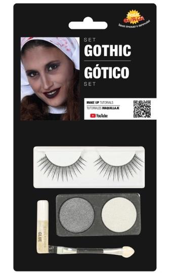 Guirca Gothic Make-up set stříbrno/bílý