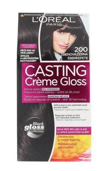 Barva na vlasy L´Oréal Paris - Casting Creme Gloss 200 Ebony Black 1 ks , Ebenová, černá