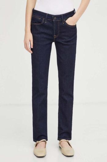 Džíny Levi's 712 SLIM WELT POCKET dámské, tmavomodrá barva