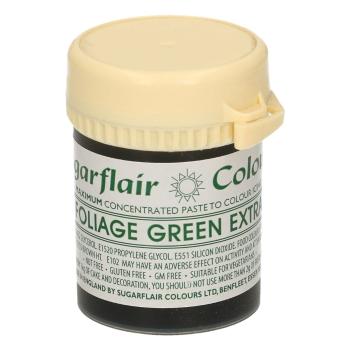 Gelová barva Extra zelená ( Foliage green extra ) - 42 g - Sugarflair Colours