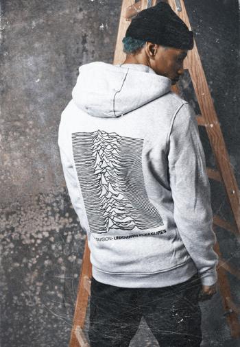 Mr. Tee Joy Division UP Zip Hoody heather grey - S