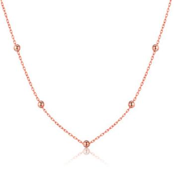 NUBIS® Zlacený stříbrný náhrdelník s kuličkami - NB-2275-RD