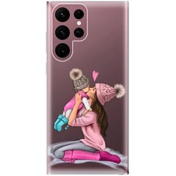 iSaprio Kissing Mom - Brunette and Girl pro Samsung Galaxy S22 Ultra 5G (kmbrugirl-TPU3-S22U-5G)