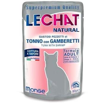 Monge Lechat Natural Tuňák a krevety 80g (8009470006736)