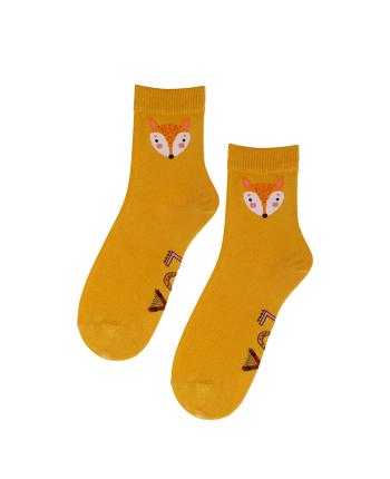 Dívčí vzorované ponožky WOLA LIŠKA žluté Velikost: 12-14