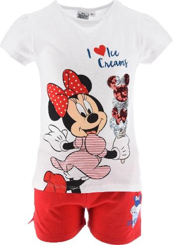 BÍLO-ČERVENÝ DÍVČÍ LETNÍ SET MINNIE MOUSE DISNEY Velikost: 116