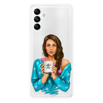 Odolné silikonové pouzdro iSaprio - Coffe Now - Brunette - Samsung Galaxy A04s