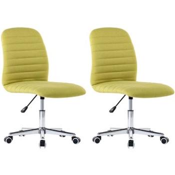 Jídelní židle 2 ks zelené textil (283604)