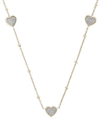 Fossil Romantický pozlacený náhrdelník Valentine JF03942710