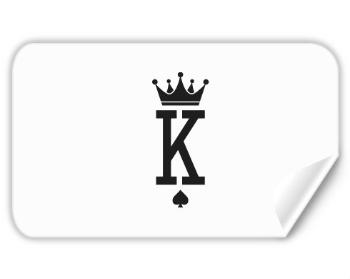 Samolepky obdelník - 5 kusů K as King