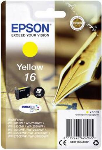 Epson Ink T1624, 16 originál žlutá C13T16244012