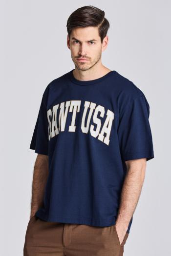 TRIČKO GANT D1. GANT USA SS TSHIRT modrá S