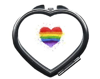 Zrcátko srdce Rainbow heart