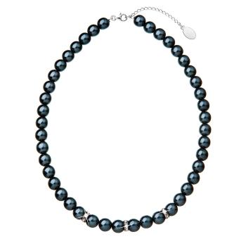Evolution Group Elegantní perličkový náhrdelník s krystaly 32007.3