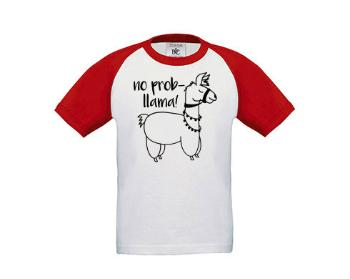 Dětské tričko baseball No prob llama