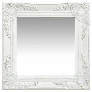 Nástěnné zrcadlo barokní styl 40 x 40 cm bílé (320304)