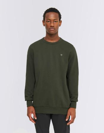 Knowledge Cotton Erik Basic Badge Sweat 1090 Forrest Night S