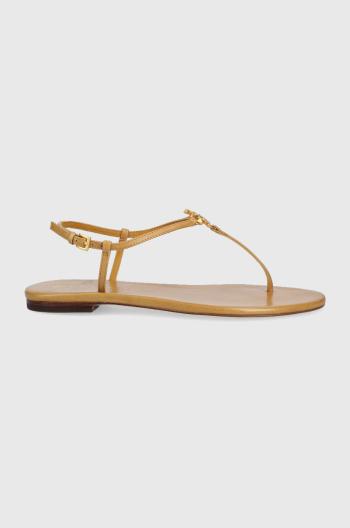 Kožené sandály Tory Burch Capri dámské, hnědá barva