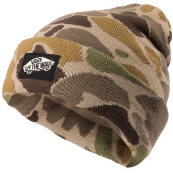 Vans CLASSIC TALL CUFF BEANIE Čepice, khaki, velikost