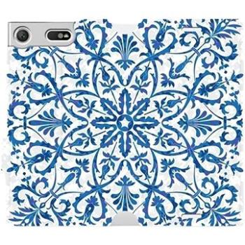 Flipové pouzdro na mobil Sony Xperia XZ1 Compact - ME01P Modré květinové vzorce (5903226203741)