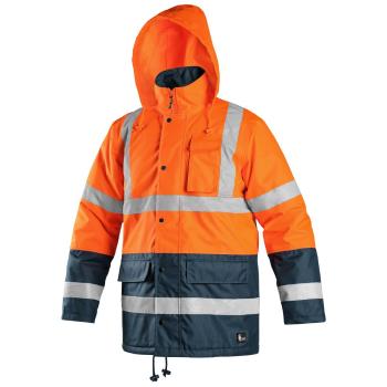 Canis Zimní reflexní bunda OXFORD - Oranžová / modrá | XL