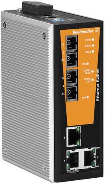 Průmyslový ethernetový switch Weidmüller, IE-SW-VL05MT-3TX-2SC, 10 / 100 MBit/s