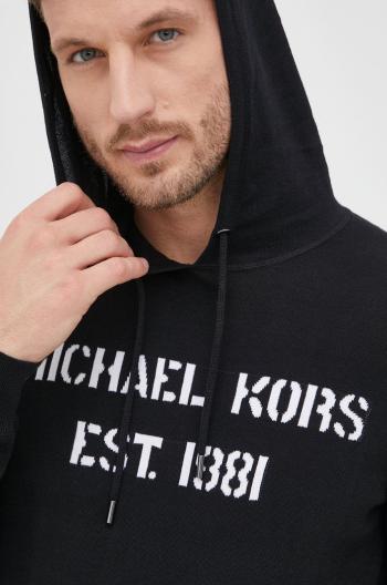 Bavlněný svetr Michael Kors pánský, černá barva, lehký