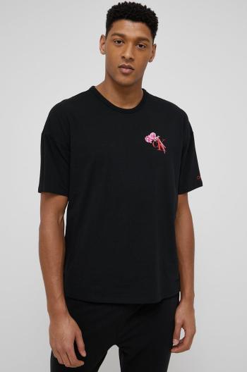 Pyžamové tričko Calvin Klein Underwear černá barva, s potiskem